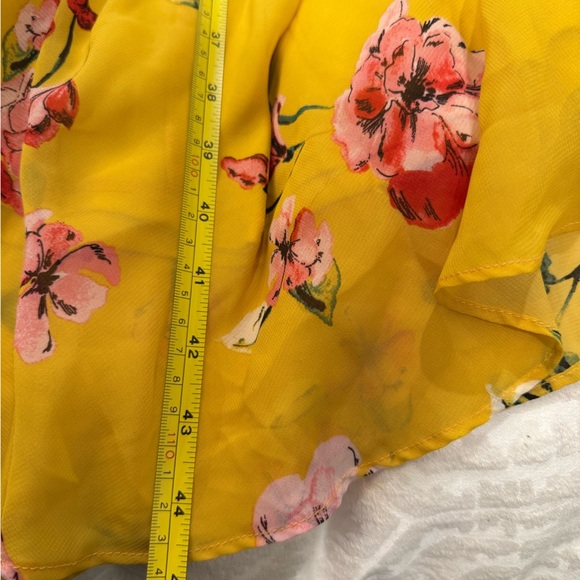 Julia Jordan midi yellow floral dress with ruffle collar - Picture 8 of 9